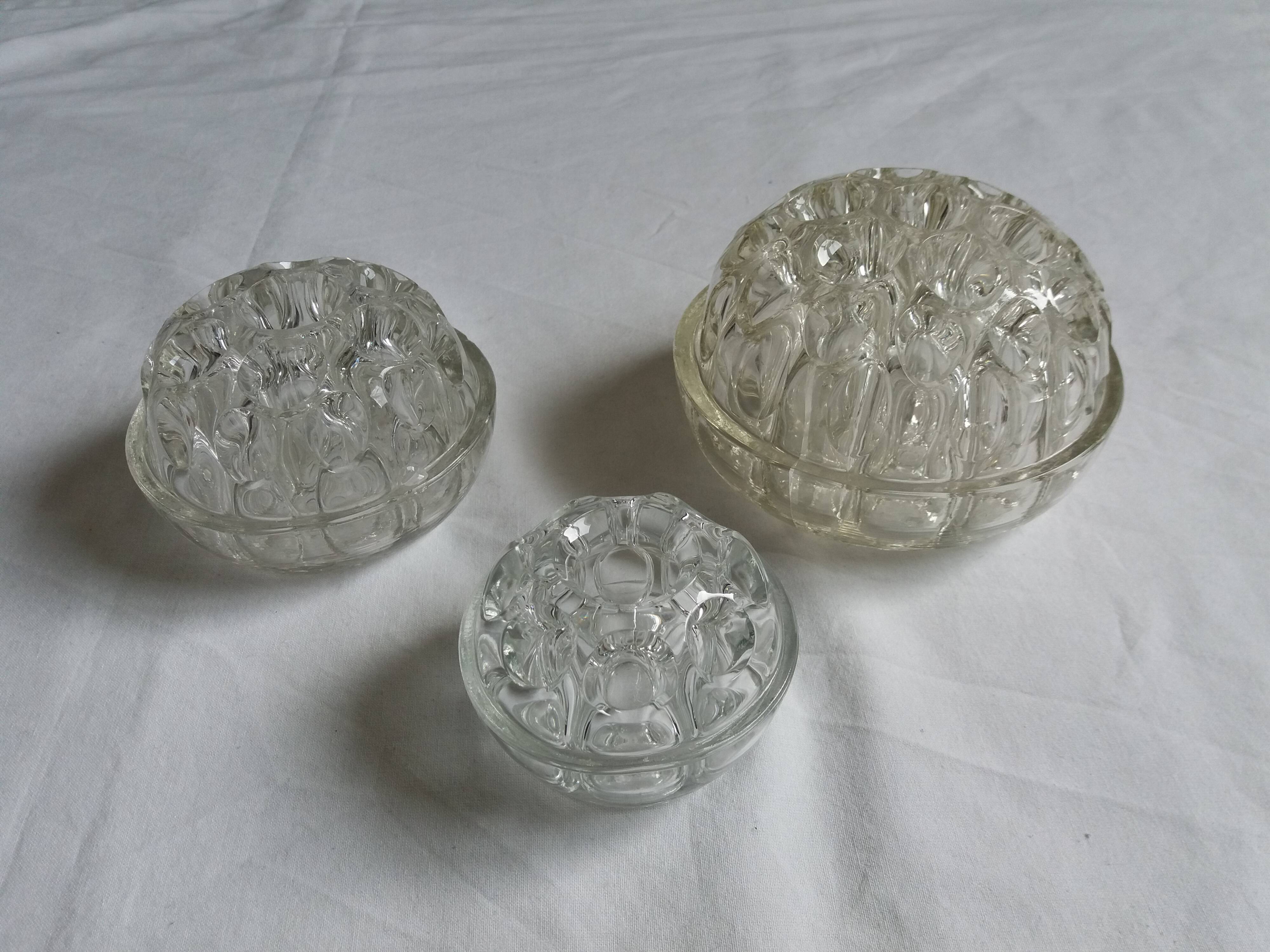 Lot 3 vases pique flowers VMC Reims