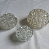 Lot 3 vases pique flowers VMC Reims