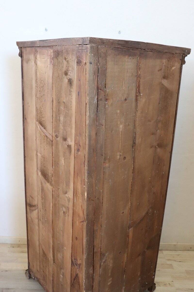 Pair of antique corner cabinets, Italy 17th century restored