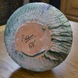 Designer ceramic vase in terracotta signed 1968