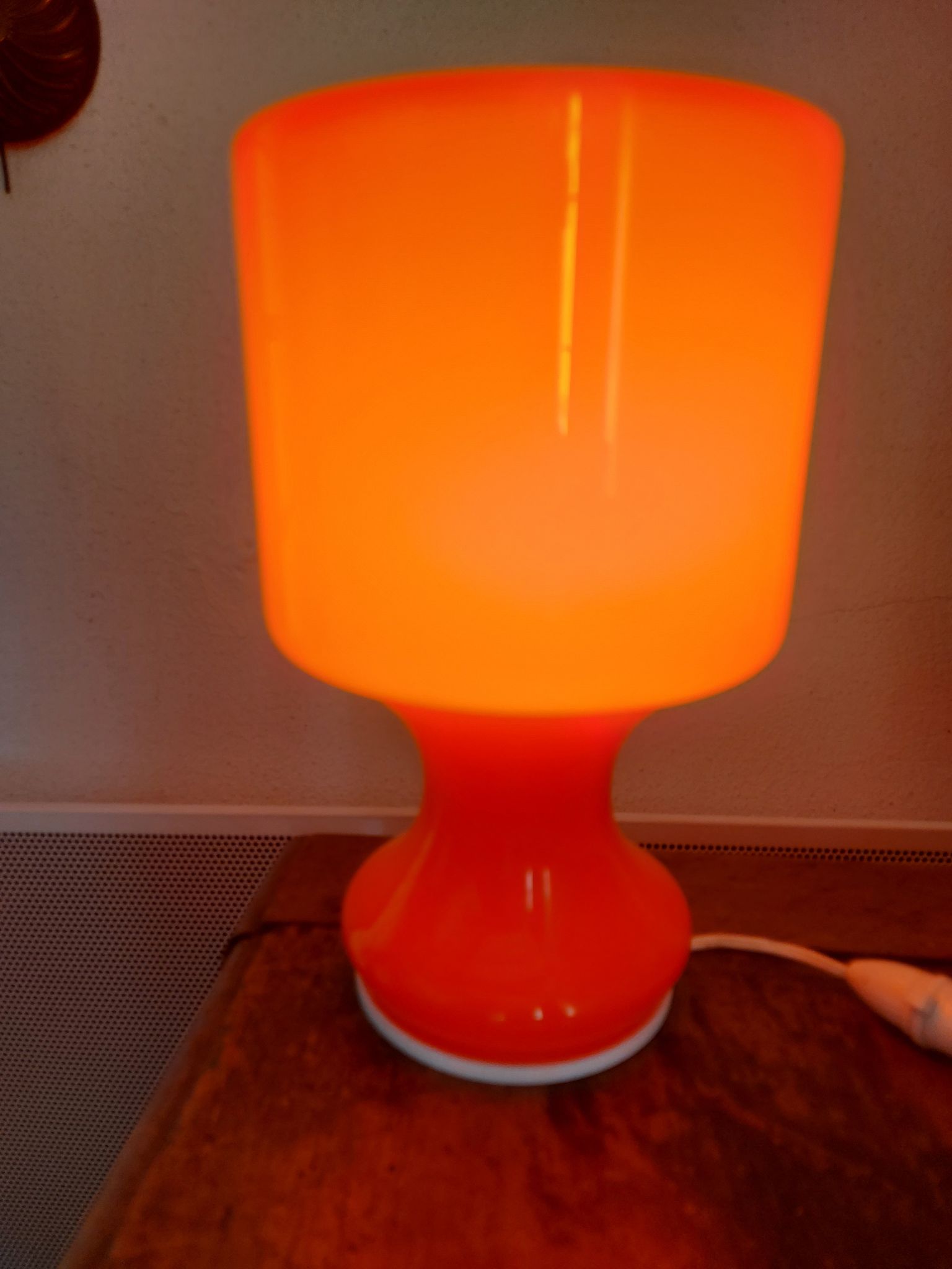 Vintage red opaline lamp from the 70'S