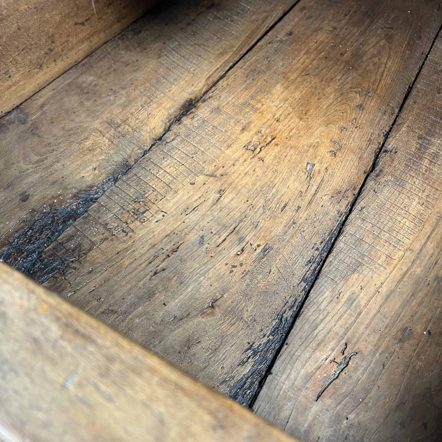 Ancient wooden monastery table, France