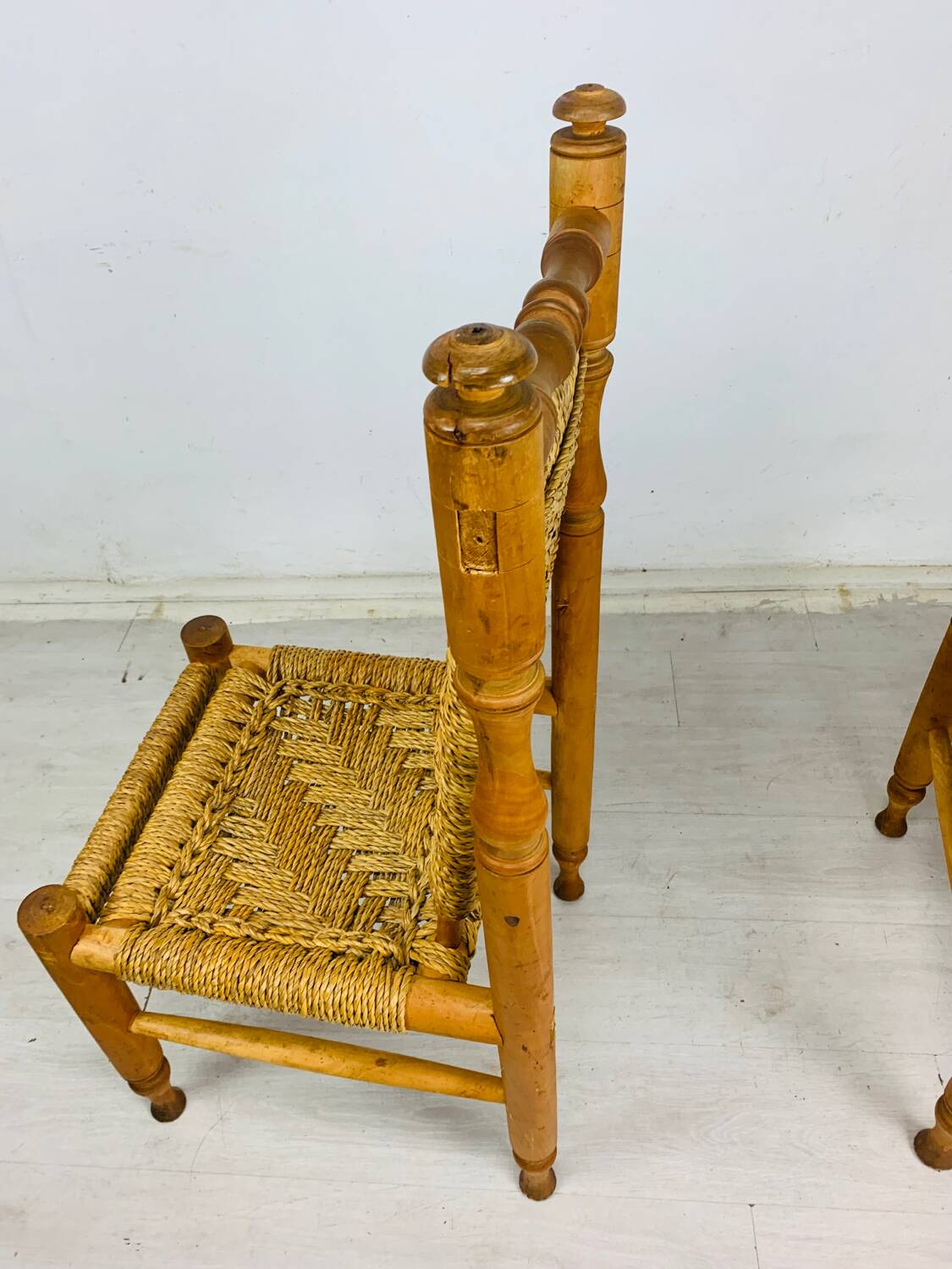 Wood and rope chair