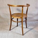 Early 20th century curved wooden office chair