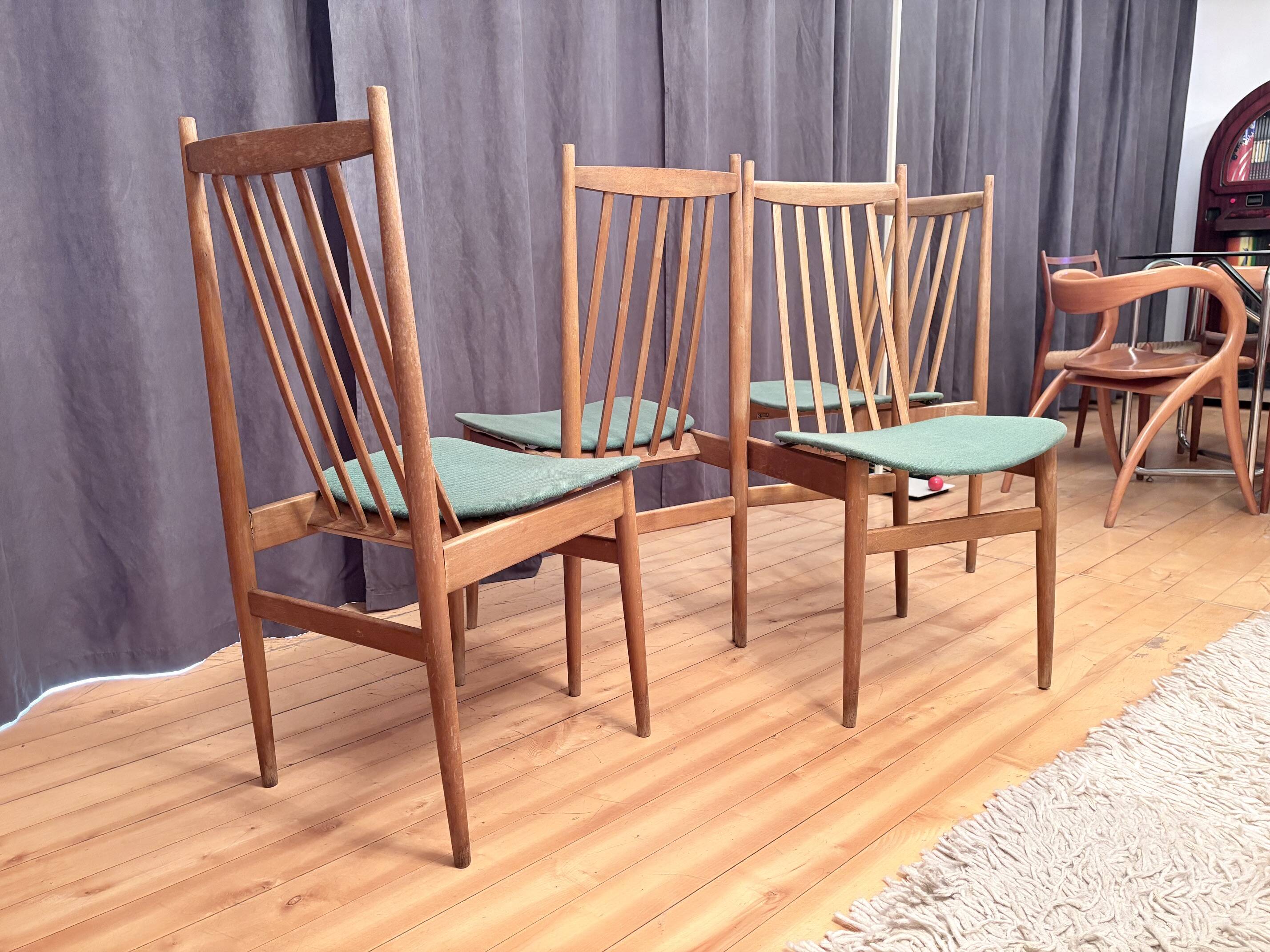 Ensemble de quatre chaises Casala, Allemagne, années 1960.