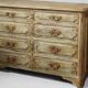 Beige and rust chest of drawers