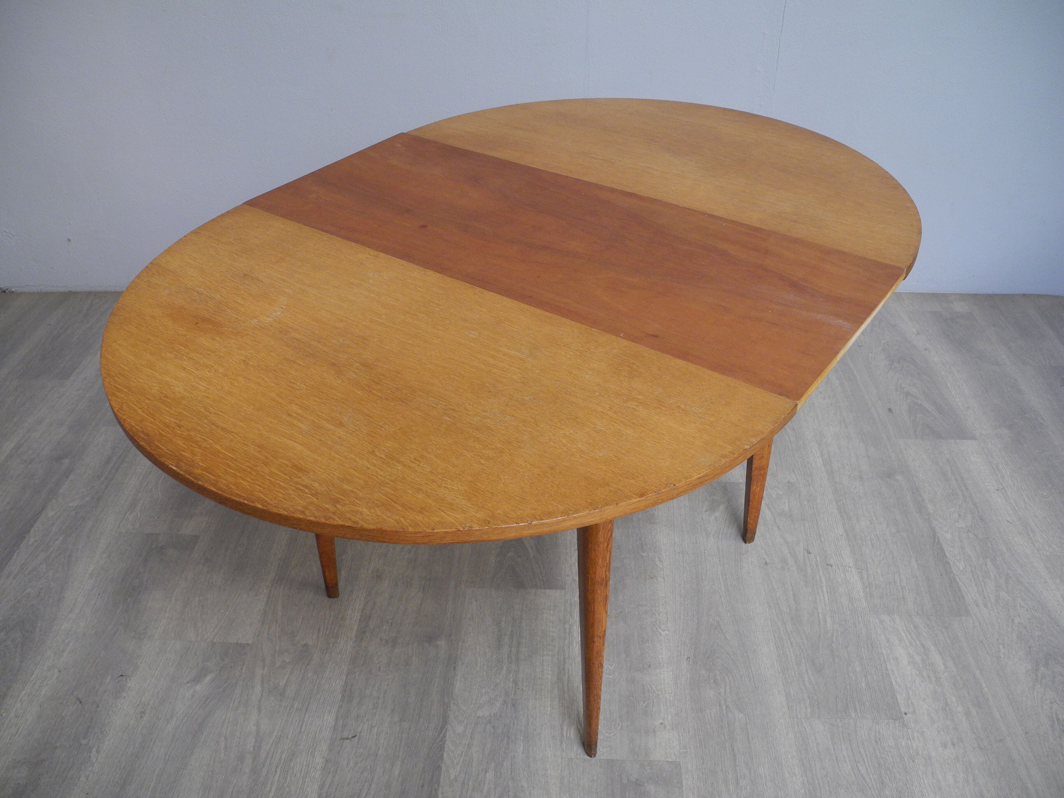 Vintage beech table with 1960 extension