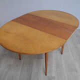 Vintage beech table with 1960 extension