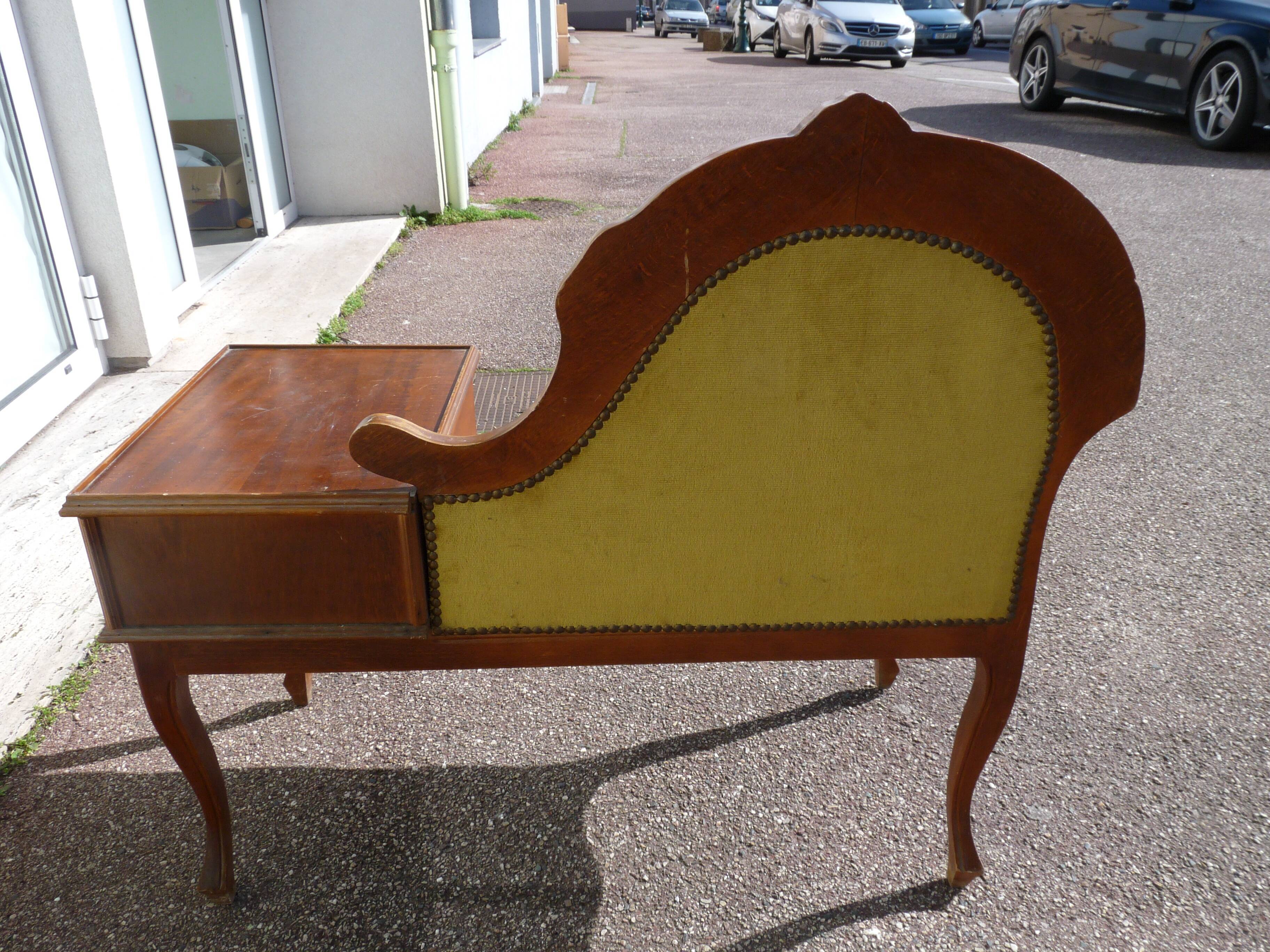 Old phone furniture with seating