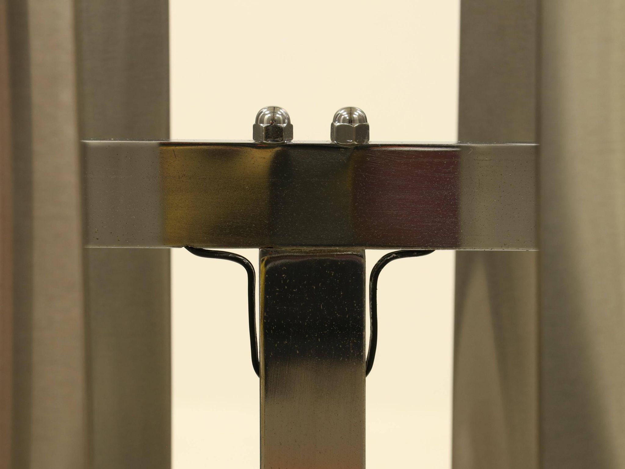 Rare Table Lamp in Stainless Steel by J. Bouvier, France, 1970s