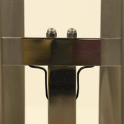 Rare Table Lamp in Stainless Steel by J. Bouvier, France, 1970s