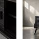 Mid-Century Modern Scandinavian Dark Oak Sideboard with Metal Handles