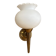 Arlus lunel wall torch light gold metal + white opaline mid-century