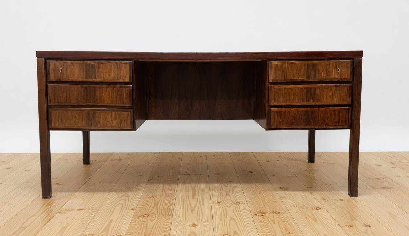 Gunni Omann Model 77 Rosewood Desk, 1960s.