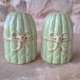 Salt and pepper shakers in slip