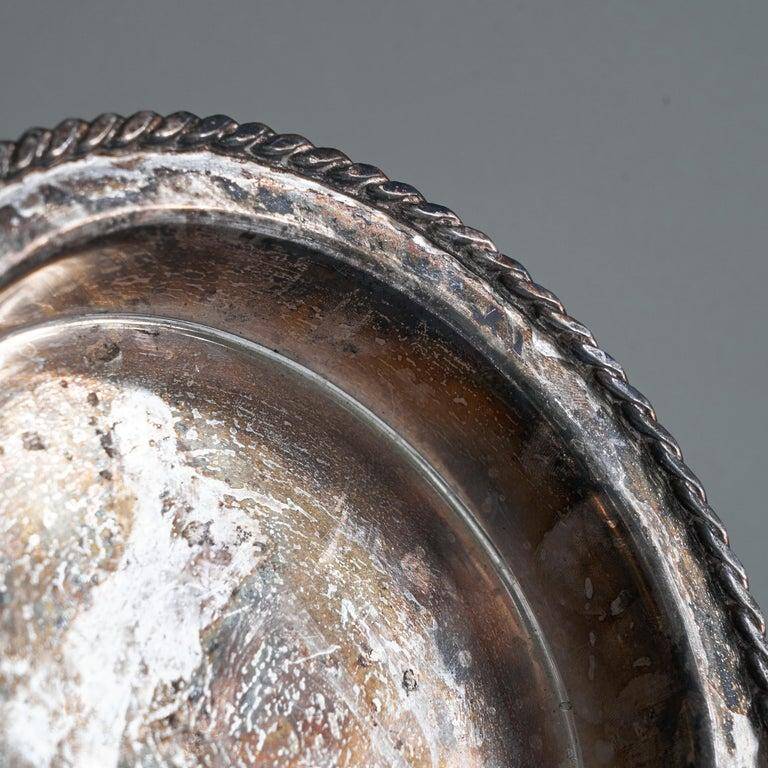 Patinated silver bowl signed Kisho, mid-20th century.