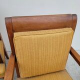 Pair of armchairs bridge era art deco walnut