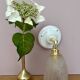 Vintage art deco tulip wall light in frosted glass, rose decorations