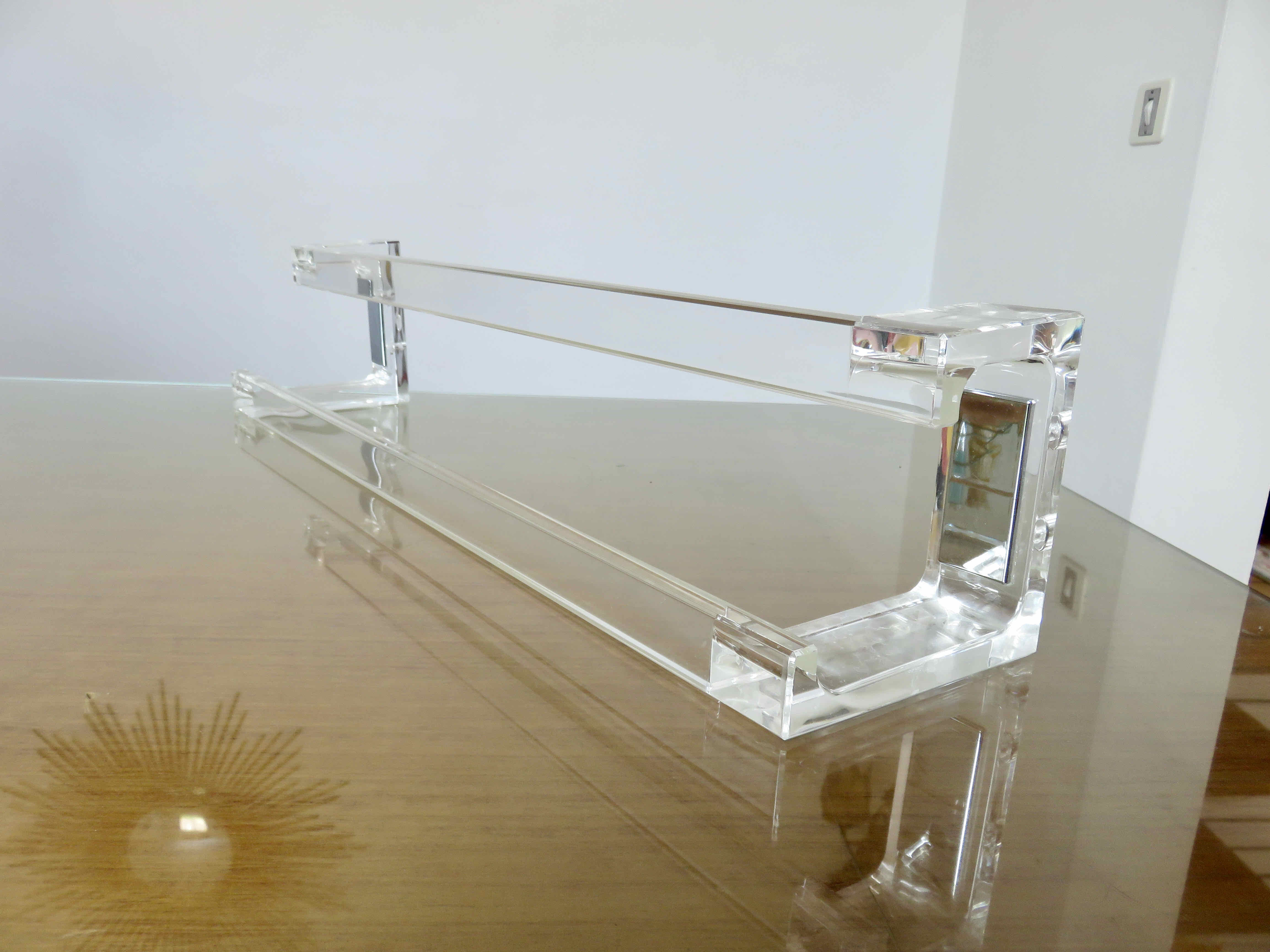 Plexiglas towel rack 70s