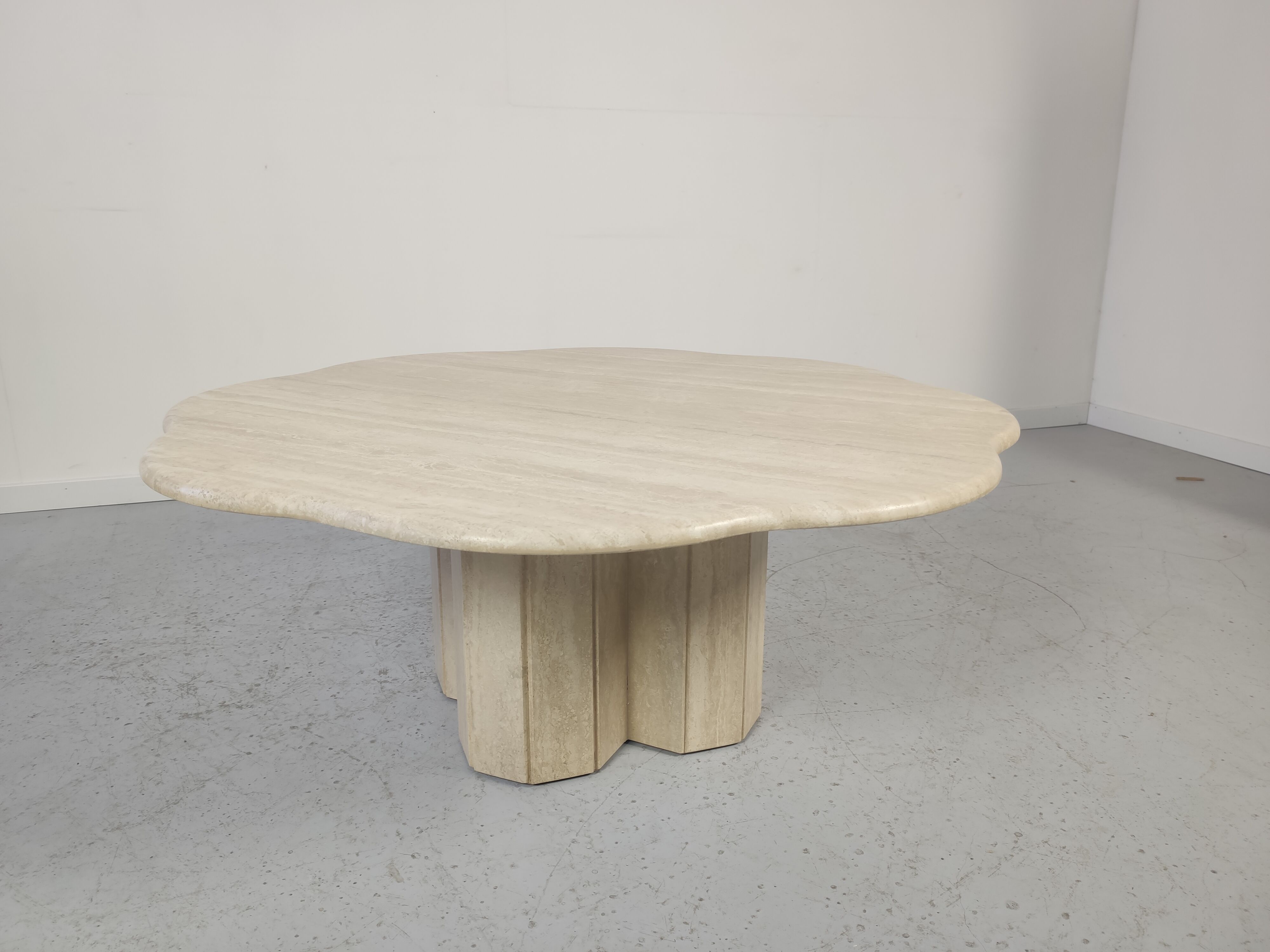80s travertine coffee table