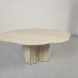 80s travertine coffee table