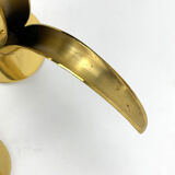 Pair of Lily brass candle holders, Ystad Metall, Sweden, design Ivar Ålenius Björk