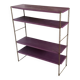 Metal string shelf - 4 purple shelves - vintage 1960