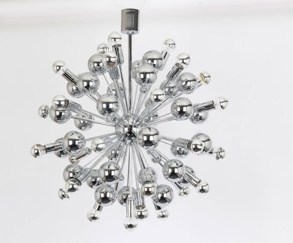 Lustre Sputnik Chrome de style spatial par Cosack, Allemagne, années 1970
