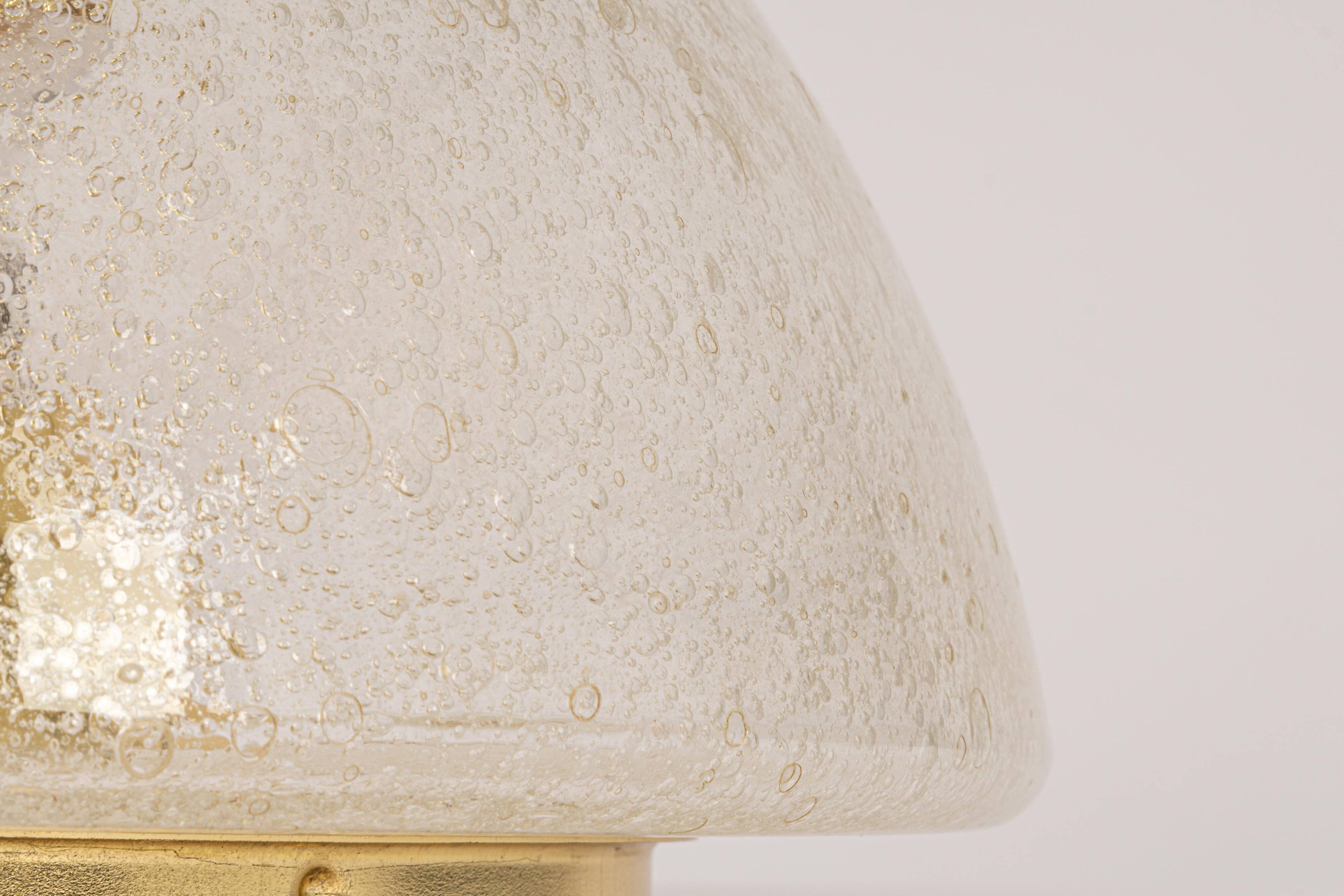 glass Space Age ceiling lights by Hoffmeister, Germany, 1960s