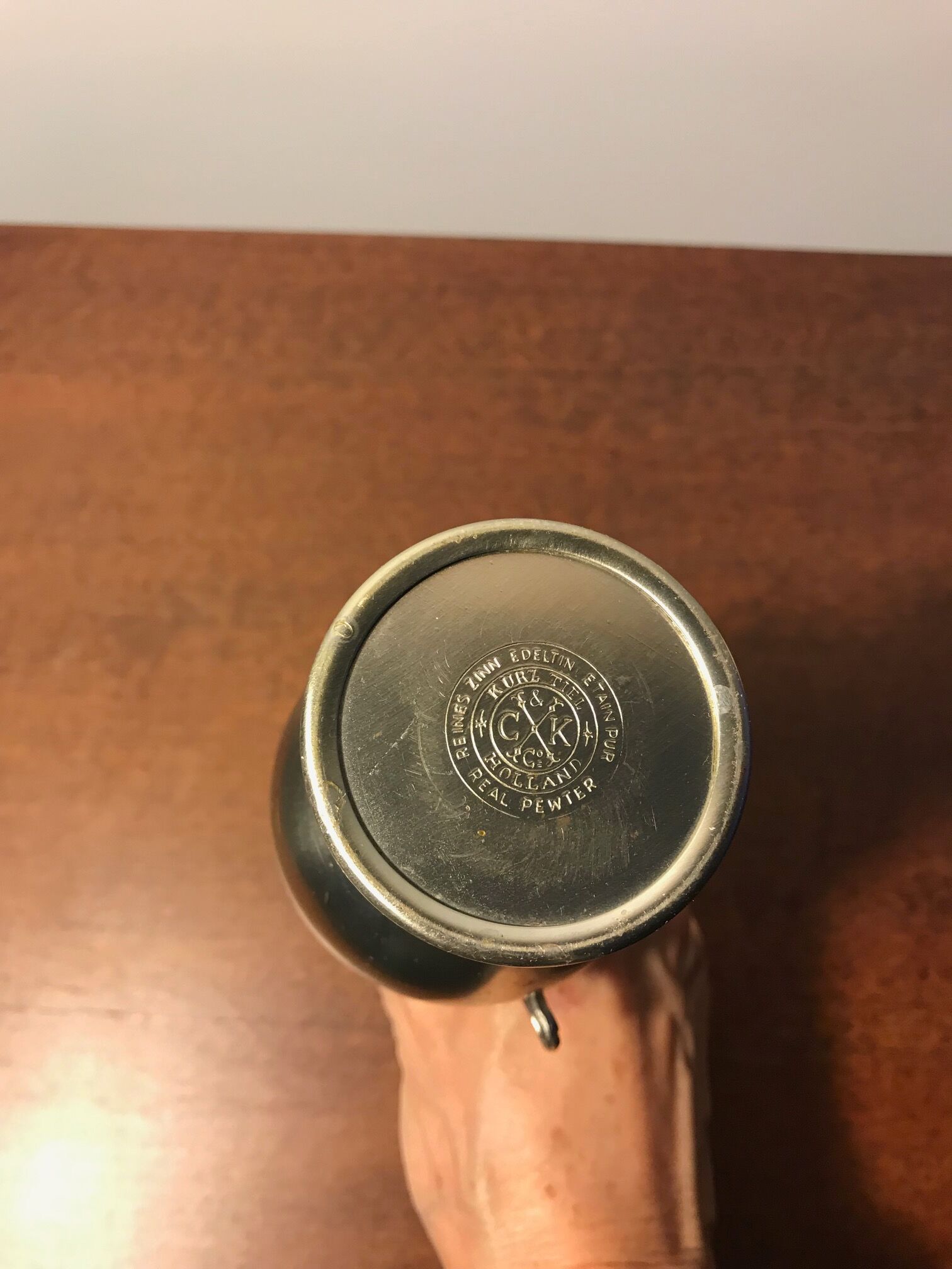 Tin pitcher