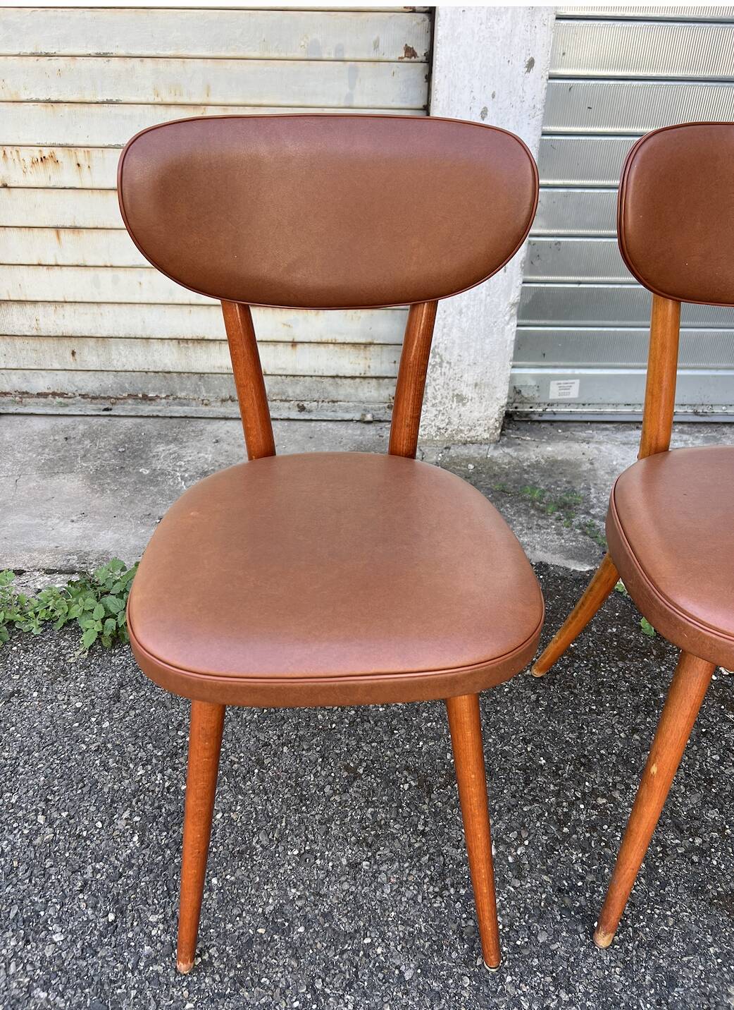 (Lot) 2 Baumann Chairs Compass Leg Scandinavian Style
