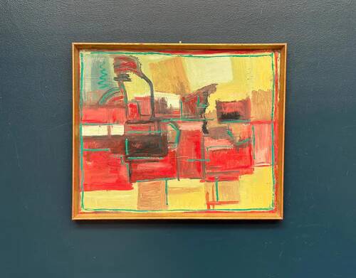 Swedish on Panel – “Abstract Composition” by Max Ulvig (1958)