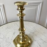 Bougeoir / chandelier en laiton doré années 20