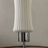 Vintage lamp in opaline glass and chromed metal