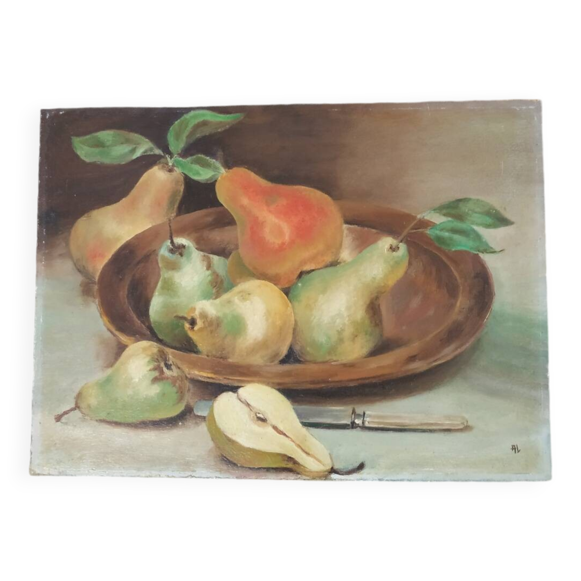 Still life with pears