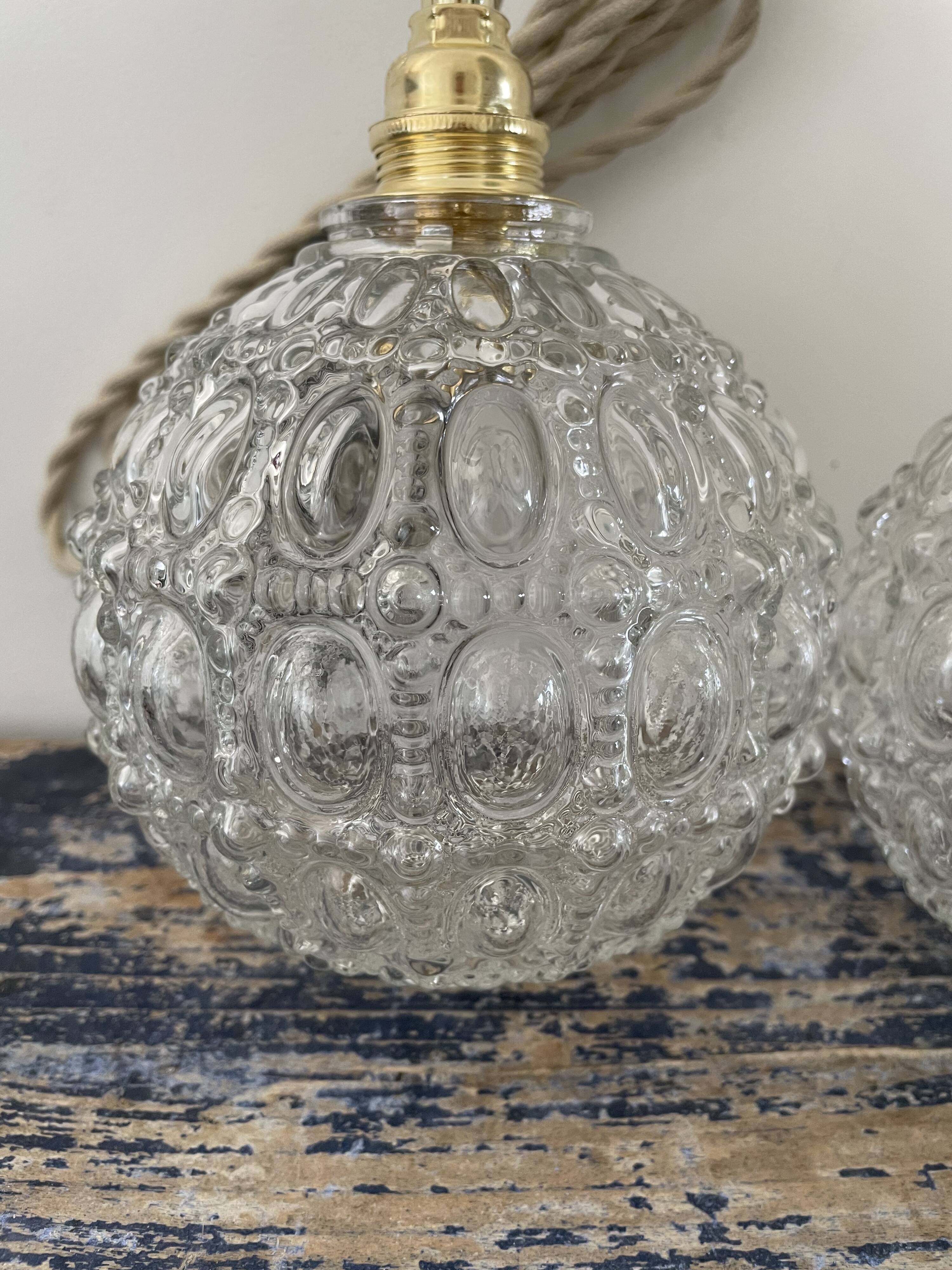 Set of two new electrified vintage globe walkers