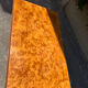 Coffee table in elm burl with 2 mirrored drawers from the 1970s.