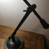 Industrial-style articulated metal desk lamp