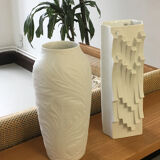 Vase in matt white porcelain, Hutschenreuther 60