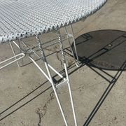 Garden table attributed to Mathieu Mategot from the 1950s.