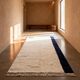 Minimalist Navy Wool Rug — Design with Greek Border