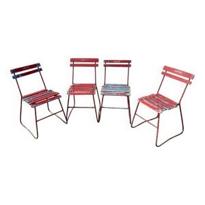 Série de 4 chaises brasserie