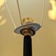 Vintage Black Wrought Iron Floor Lamp with Curved Arabesque Shape from the 60s/70s