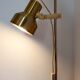 Golden Scandinavian floor lamp, 70s
