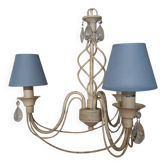 Lustre 3 lumières métal patiné