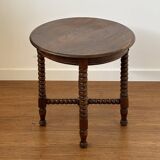 Antique 19th century style turned wooden pedestal table