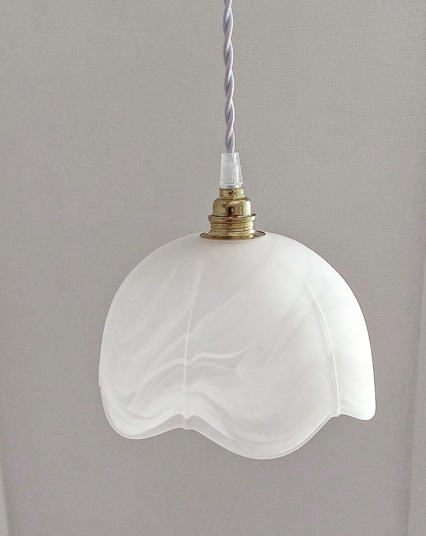 Marbled glass pendant lamp