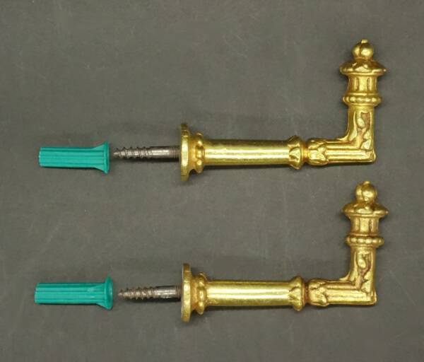 Pair of Louis XVI style coat hooks - gilded bronze