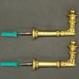 Pair of Louis XVI style coat hooks - gilded bronze