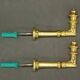 Pair of Louis XVI style coat hooks - gilded bronze